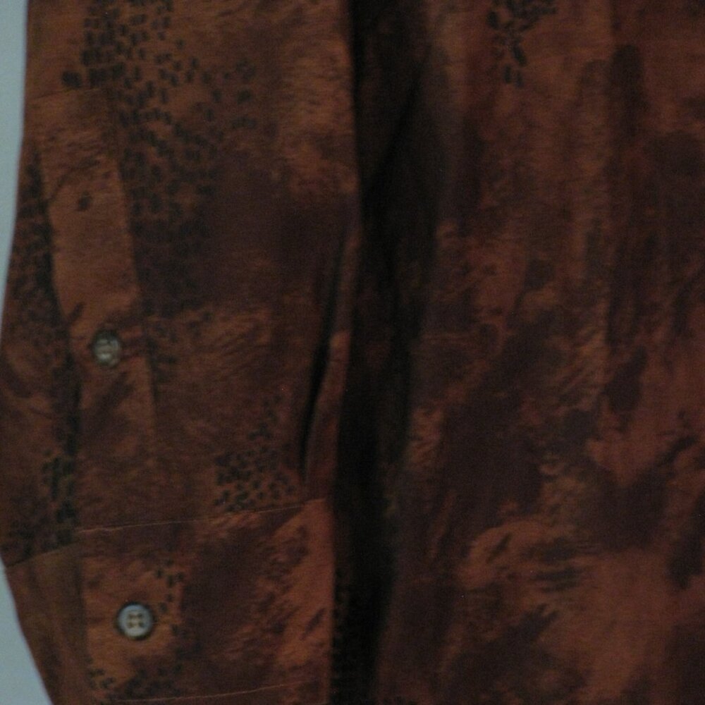 * White Stag Blouse Large Suede Feel Animal Print Inspired Long Sleeve EUC - Picture 4 of 4